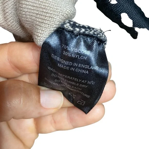 Banned Apparel Mexican Sugar Skull/Cross Knit Sweater,Lace-up Corset Sleeve-SZ-S - Picture 6 of 6